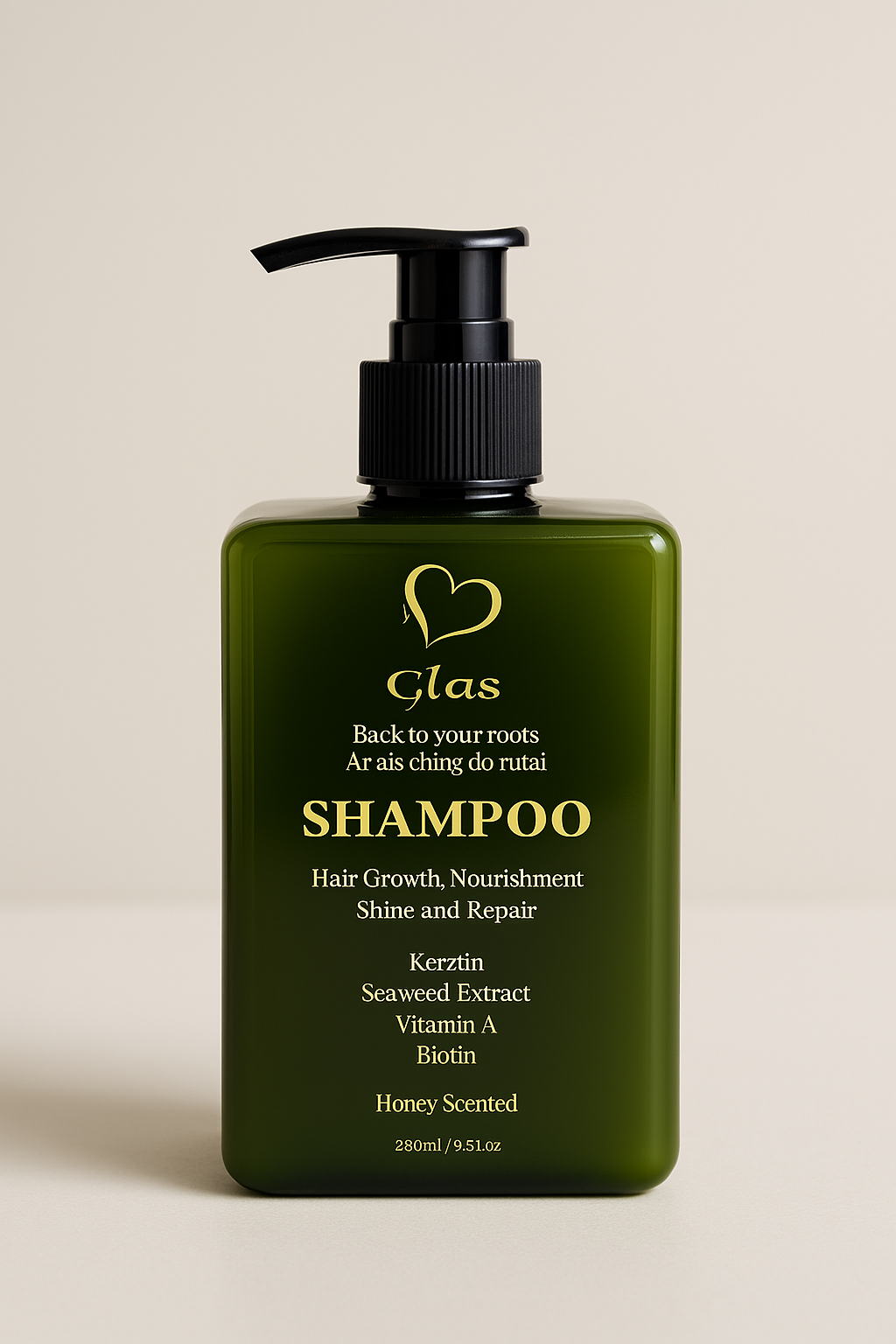 “Glas” Revitalising Shampoo – Honey Scented (300ml)