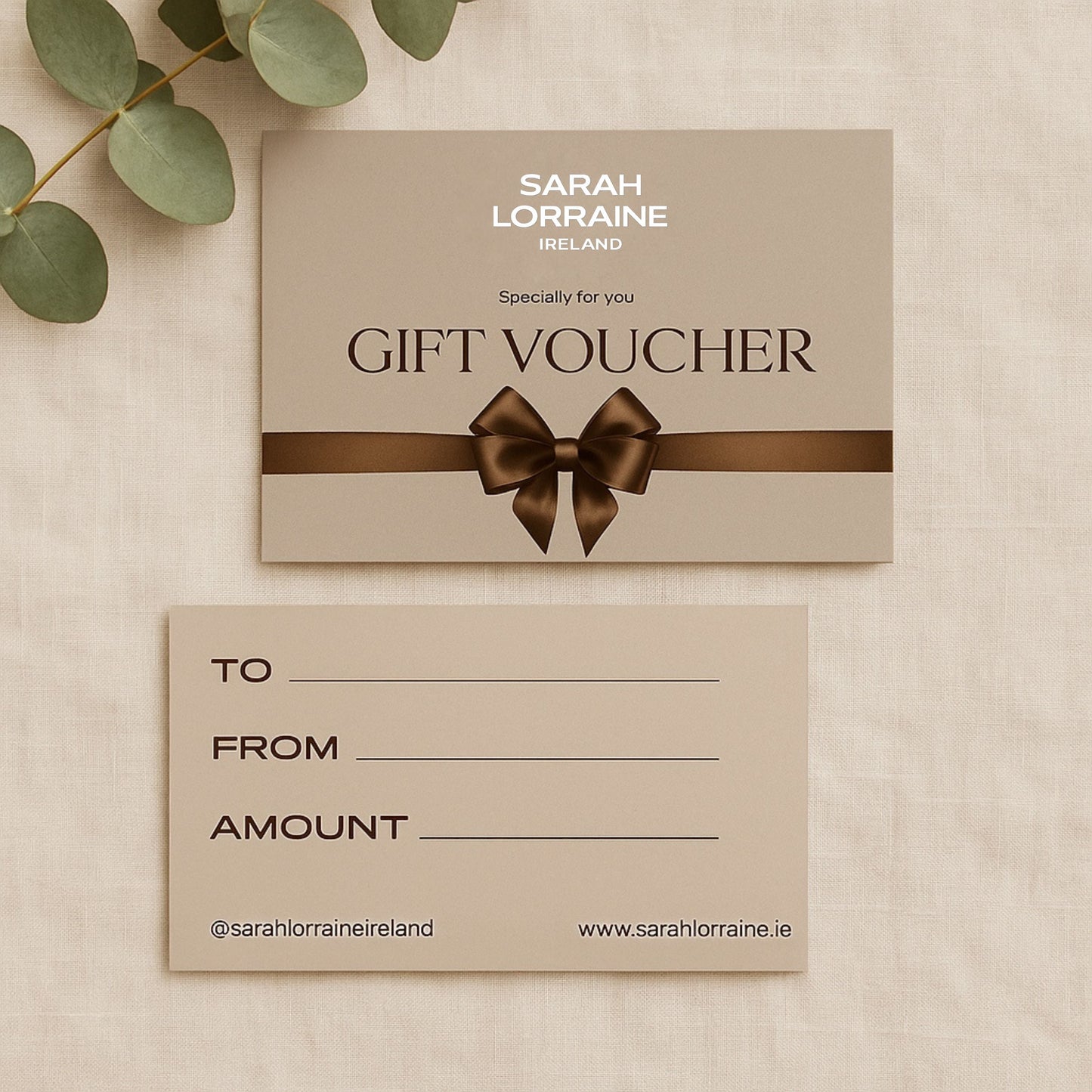 Sarah Lorraine DIGITAL Gift Voucher