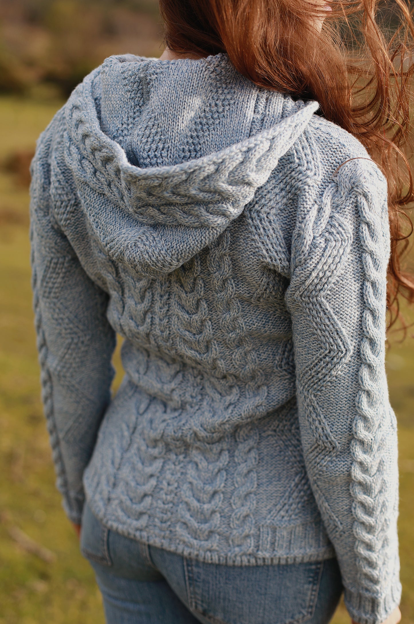 Aran Zip Coat – 100% Merino Wool