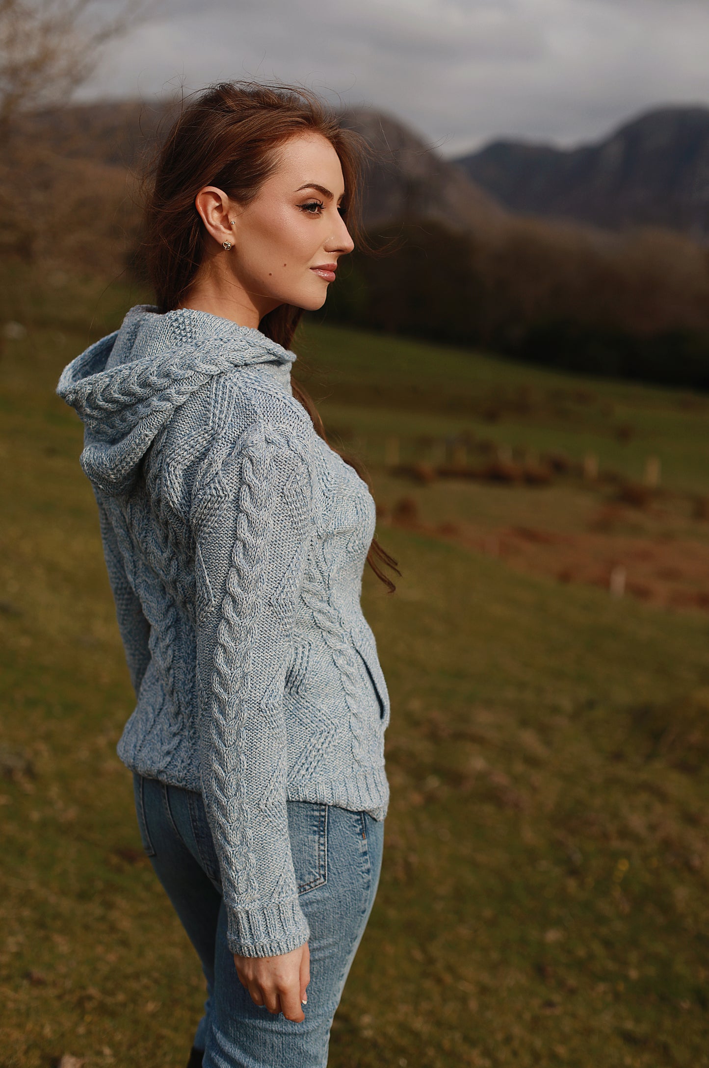 Aran Zip Coat – 100% Merino Wool
