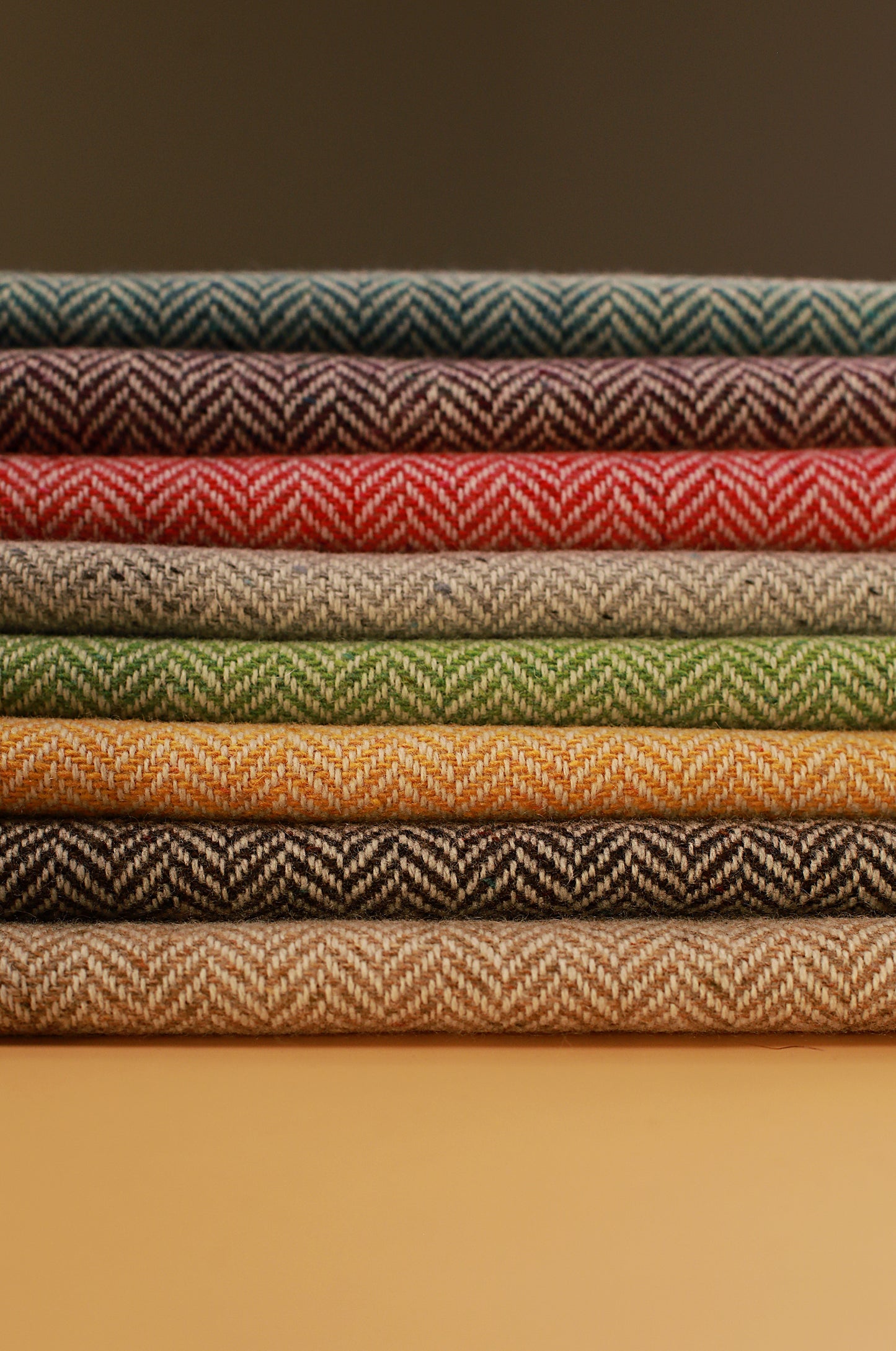Luxurious Handcrafted Cashmere Blend Herringbone Scarf in Celtic Green