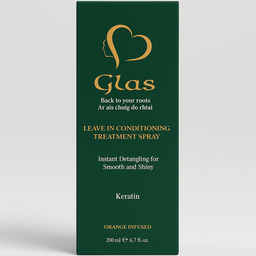 “Glas” Leave-In Conditioning Treatment Spray – Orange Infused (200ml)