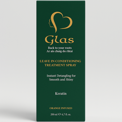 “Glas” Leave-In Conditioning Treatment Spray – Orange Infused (200ml)