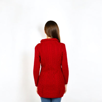 Aran Sweater Coat – Red