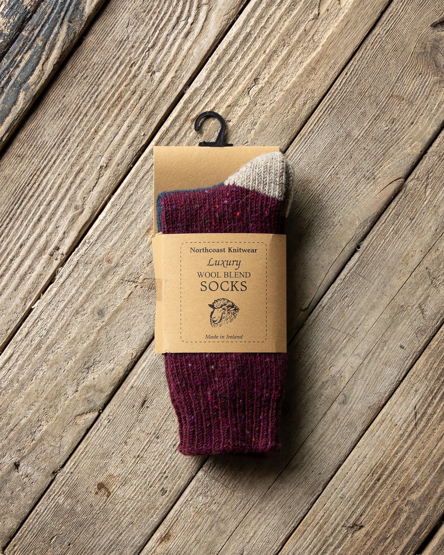 Northcoast Knitwear Luxury Wool Blend Socks- Tri-Coloured