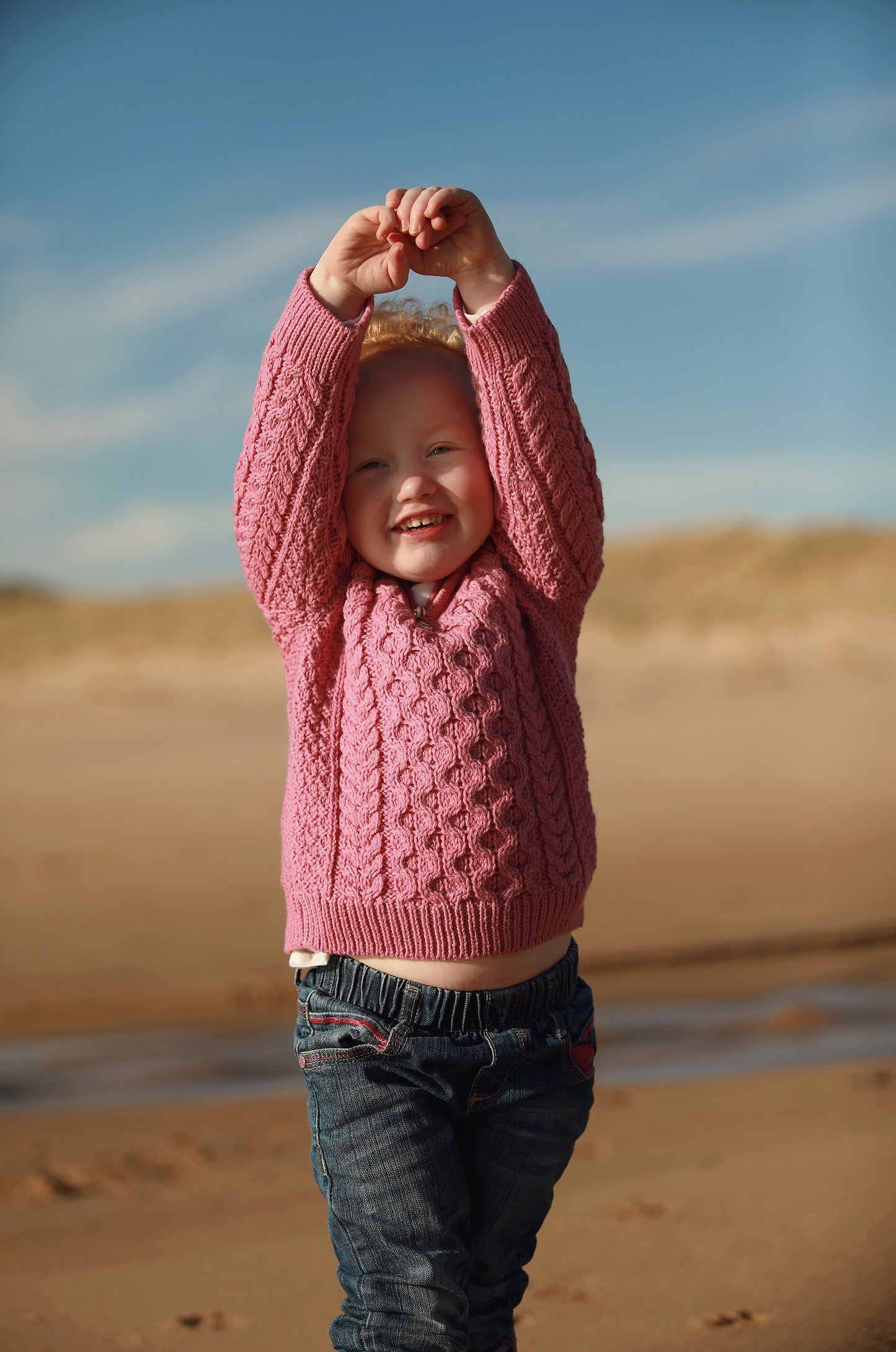 Dusty Pink Merino Wool Half Zip
