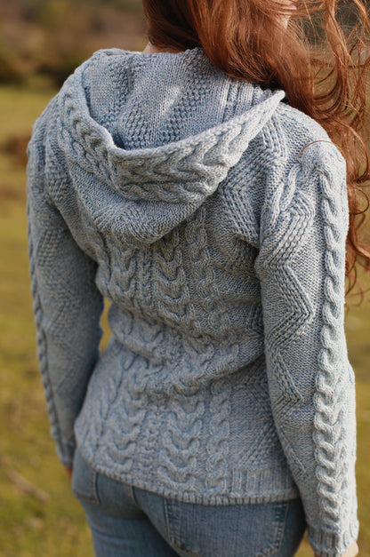 Aran Zip Coat – 100% Merino Wool