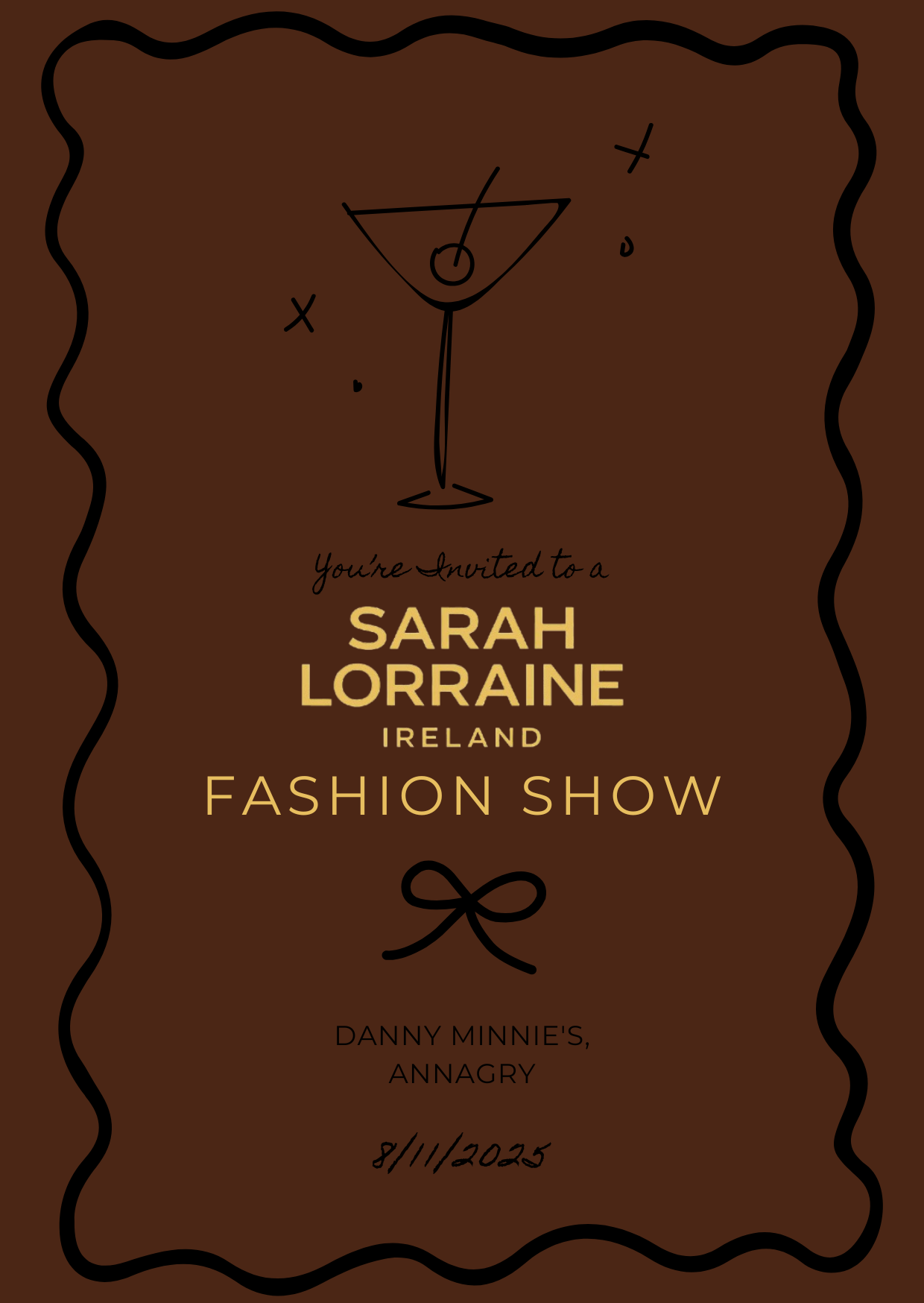 Sarah Lorraine A/W 25 Fashion Show Ticket
