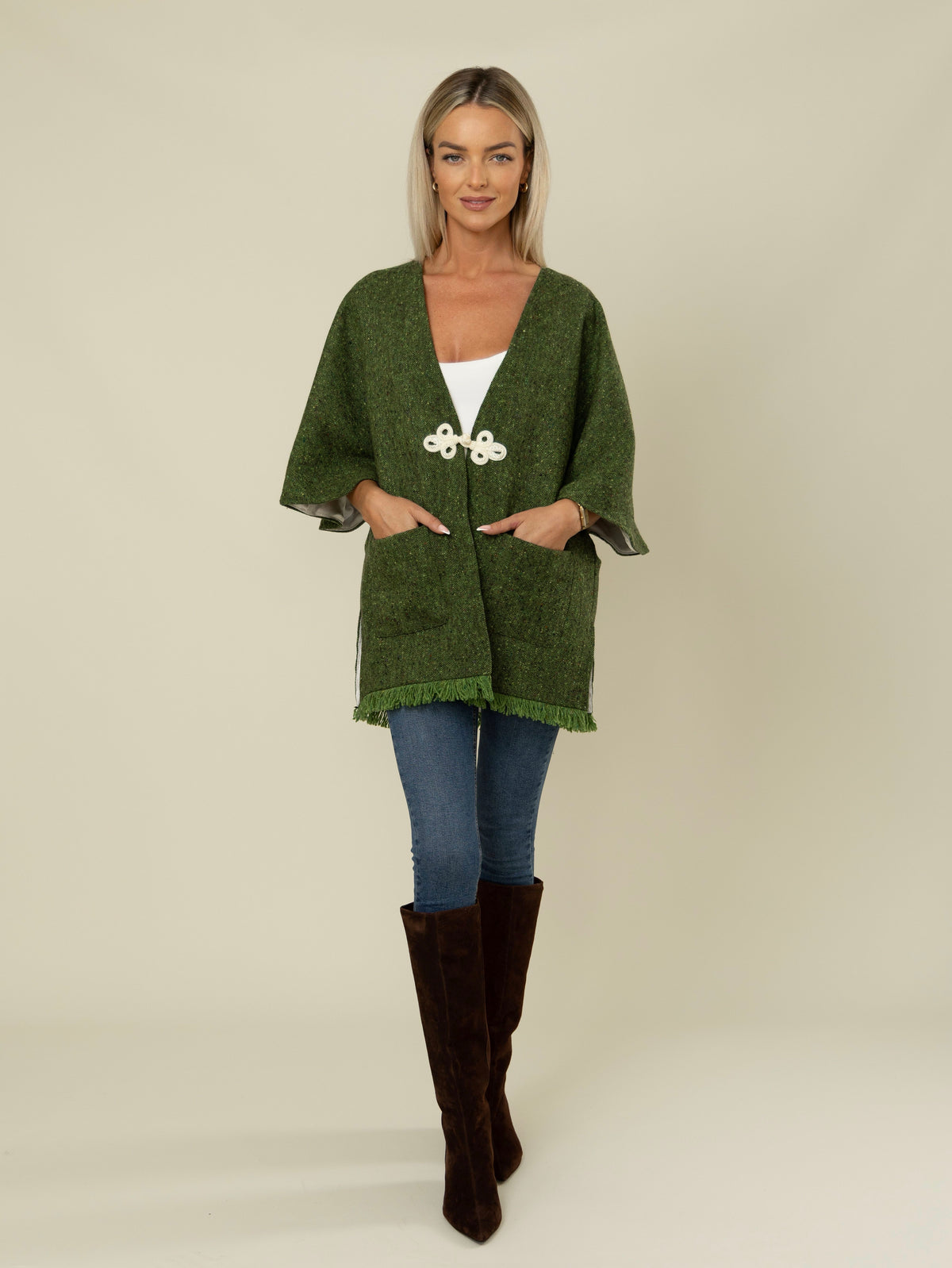 The Gaelach — Donegal Tweed Jacket | Moss Green