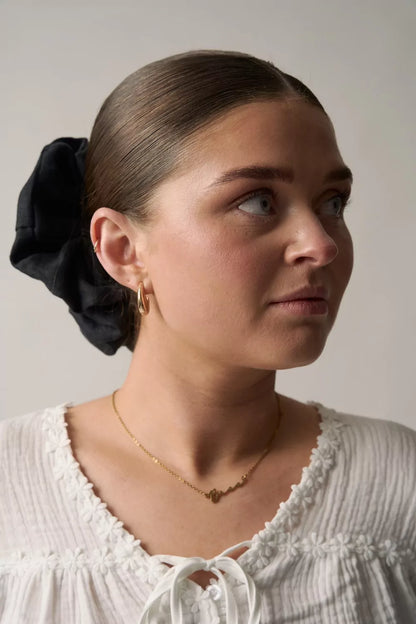 Irish Linen Scrunchie – Pink | Kate Harris Design