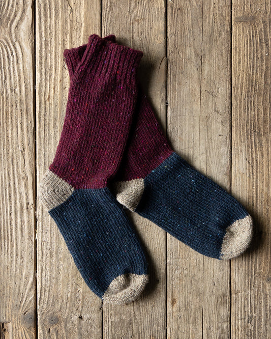 Northcoast Knitwear Luxury Wool Blend Socks- Tri-Coloured