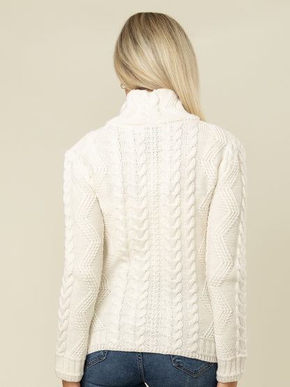 The Claddagh Aran Knit Jacket — Ivory