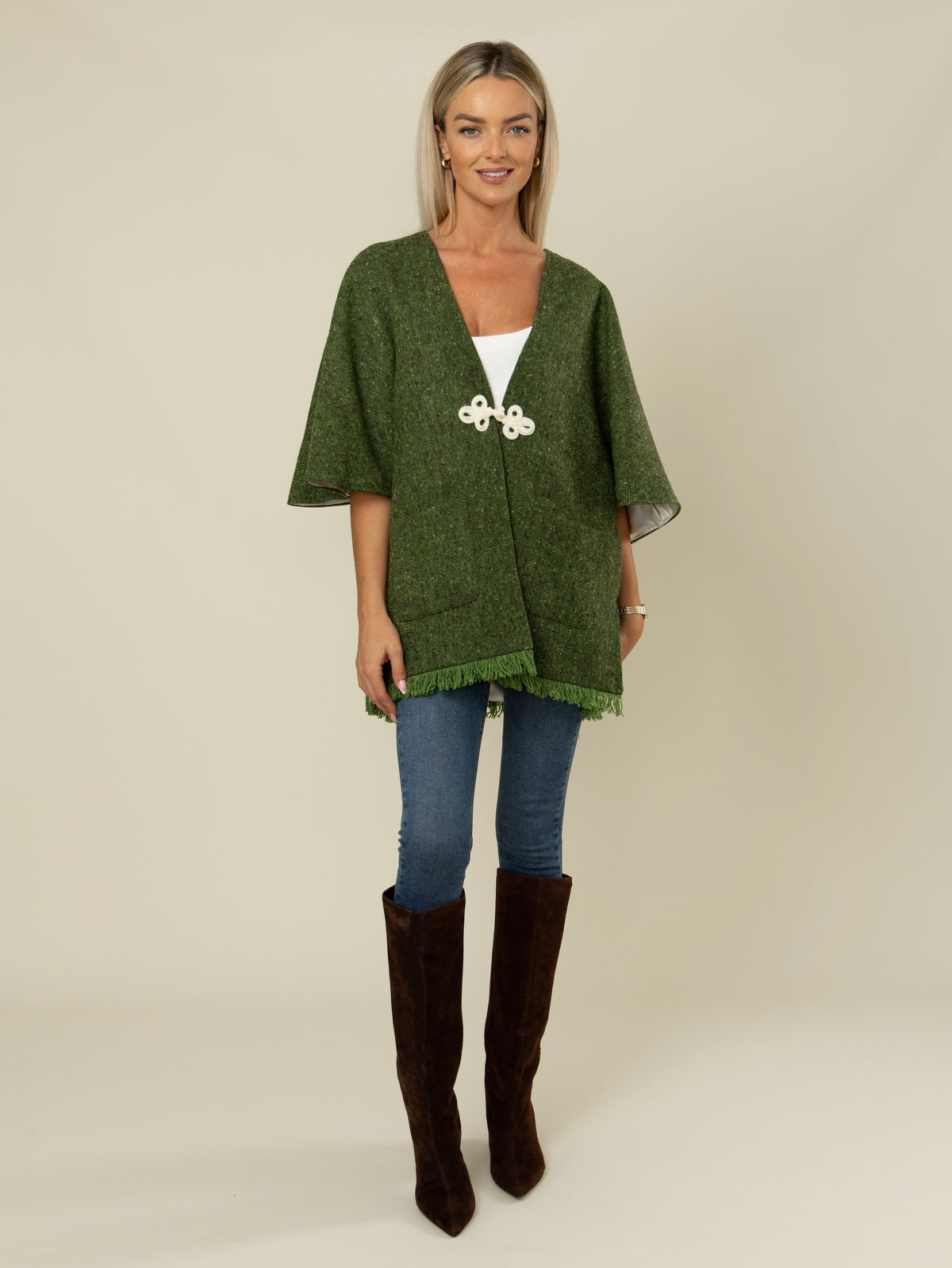 The Gaelach — Donegal Tweed Jacket | Moss Green