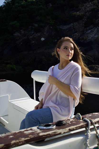 100% Cashmere Wrap – Coastal Pink
