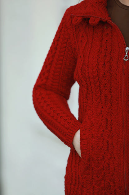 Aran Zip Coat