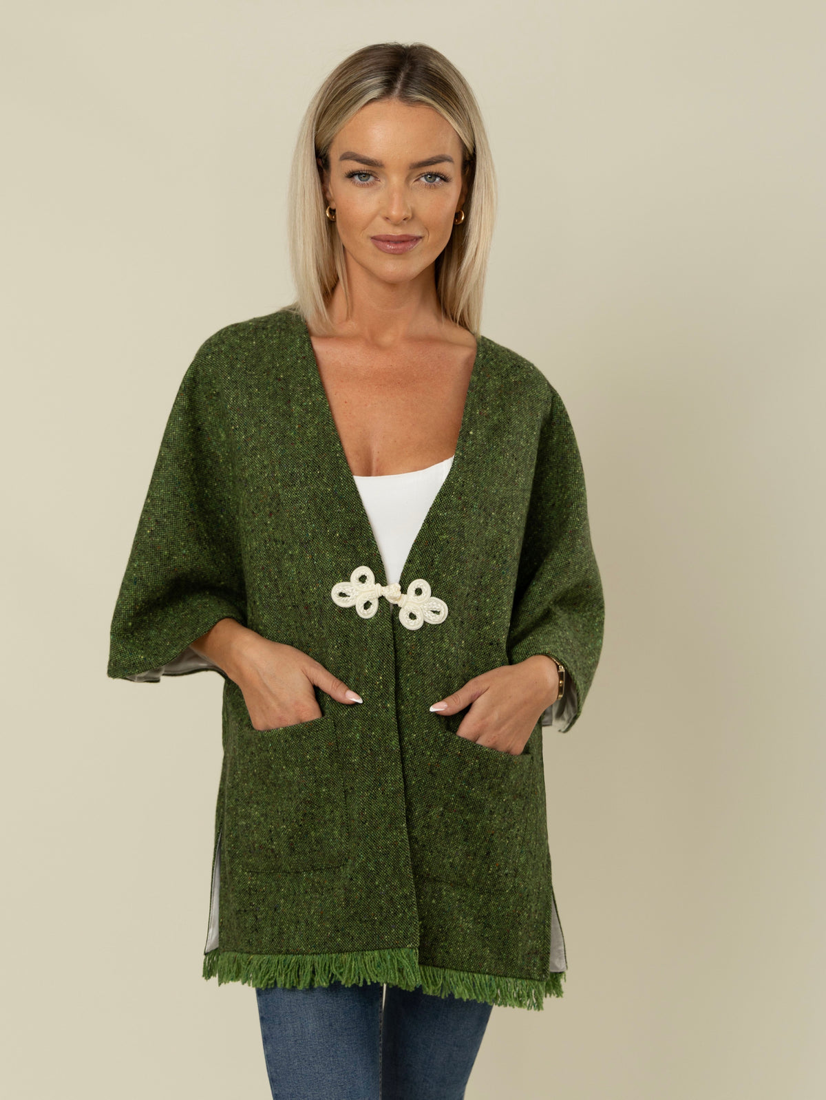 The Gaelach — Donegal Tweed Jacket | Moss Green