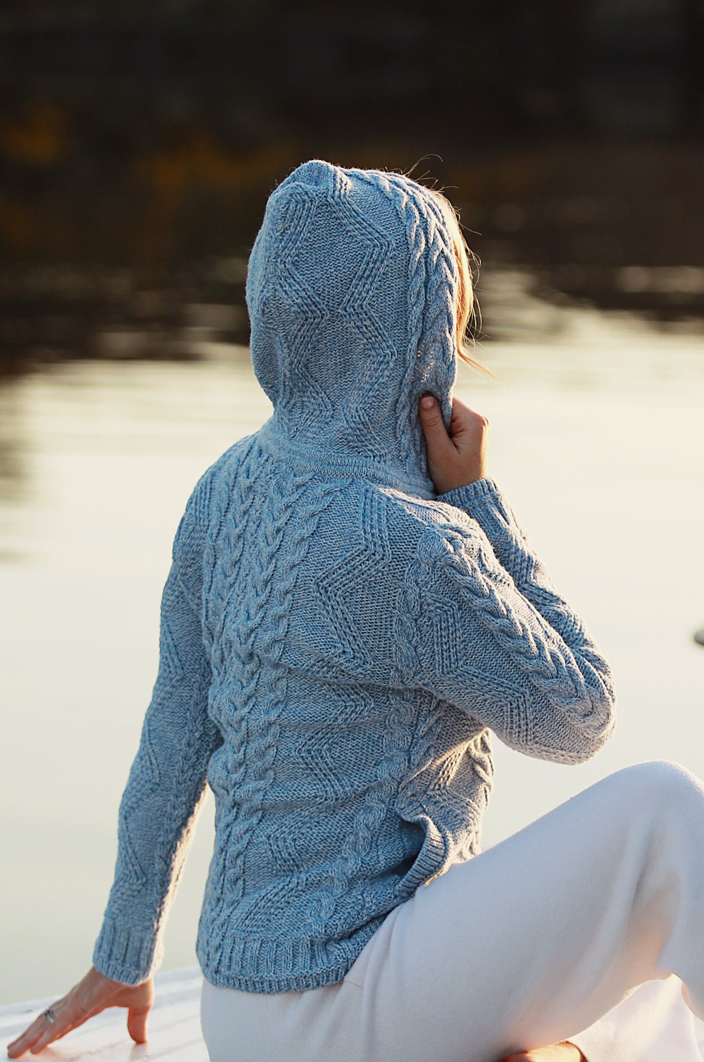 Aran Zip Coat – 100% Merino Wool